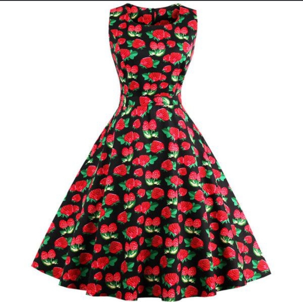 Strawberry Rockabilly Dress